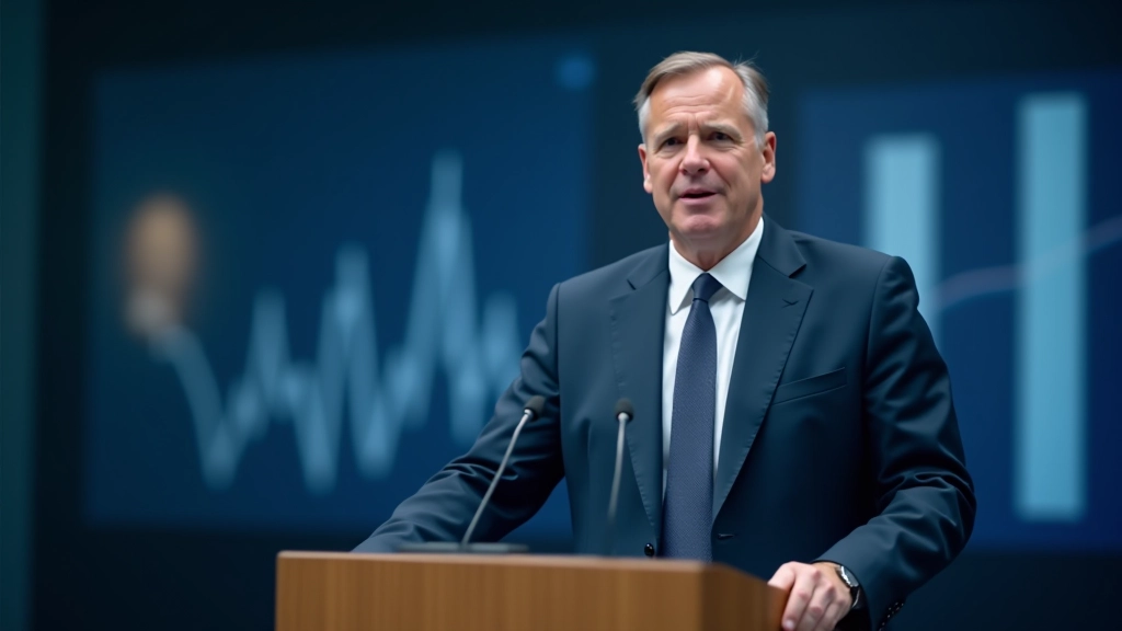 EZB-Präsident bei Pressekonferenz zur Geldpolitik mit Grafiken zur Geldmenge im Hintergrund